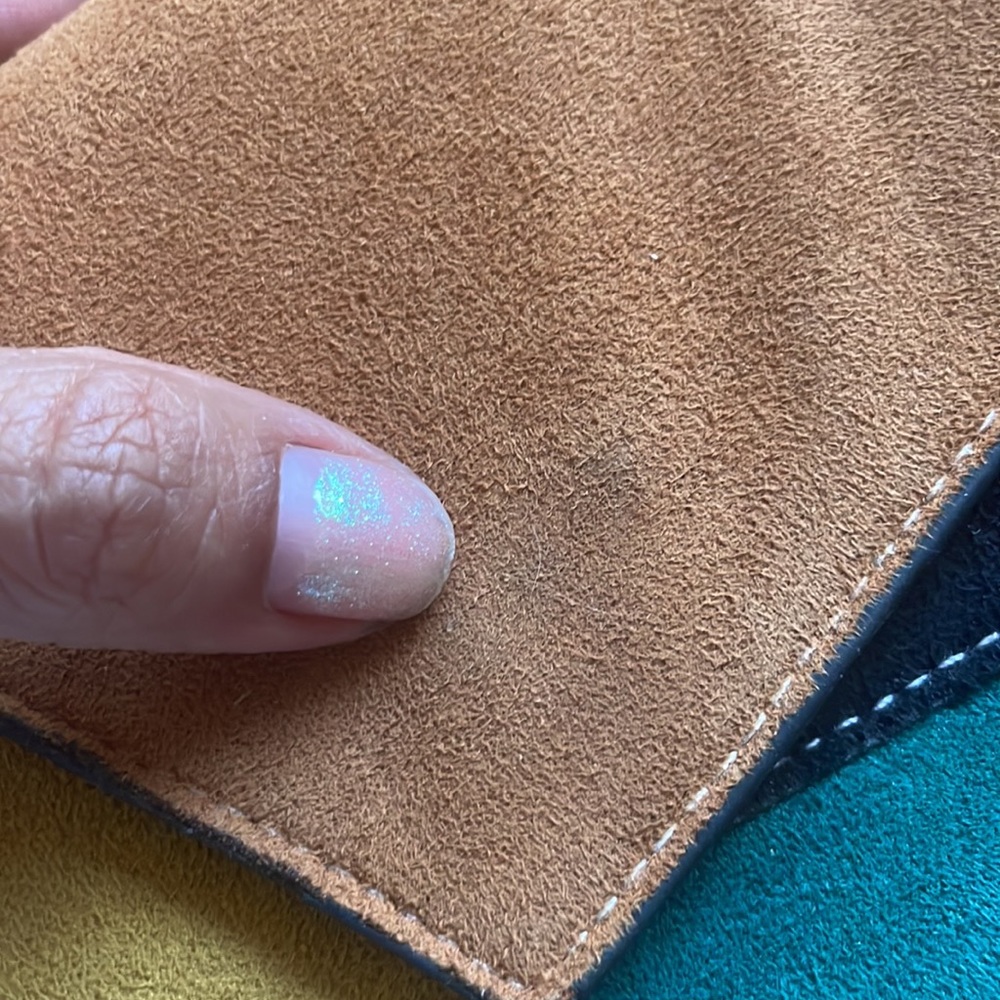 Vintage Suede Patchwork Handbag - image 7